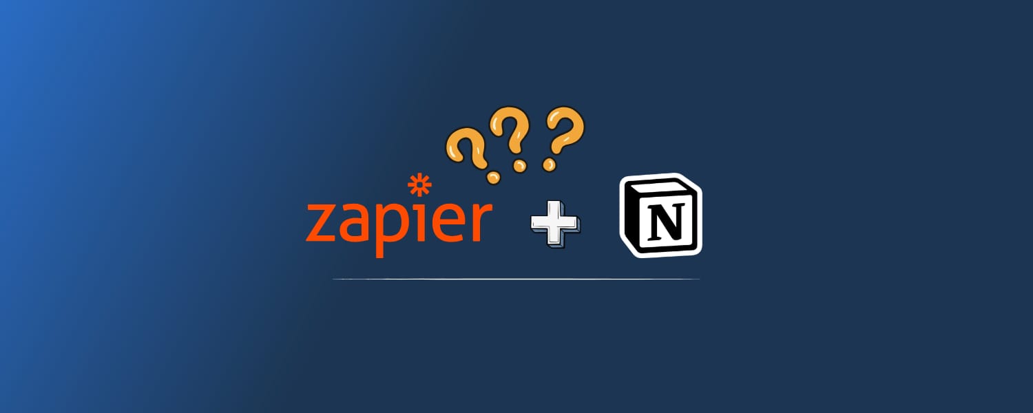 深い青のグラデーション背景の上に、Notion ユーザー向け Zapier 代替として並ぶ 9 つの自動化ツールのロゴ。