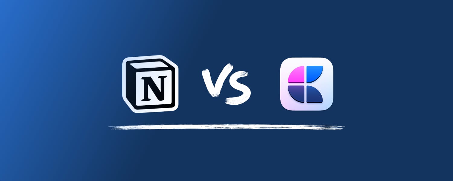 Craft vs Notion 비교, 두 생산성 앱 로고를 나란히 표시