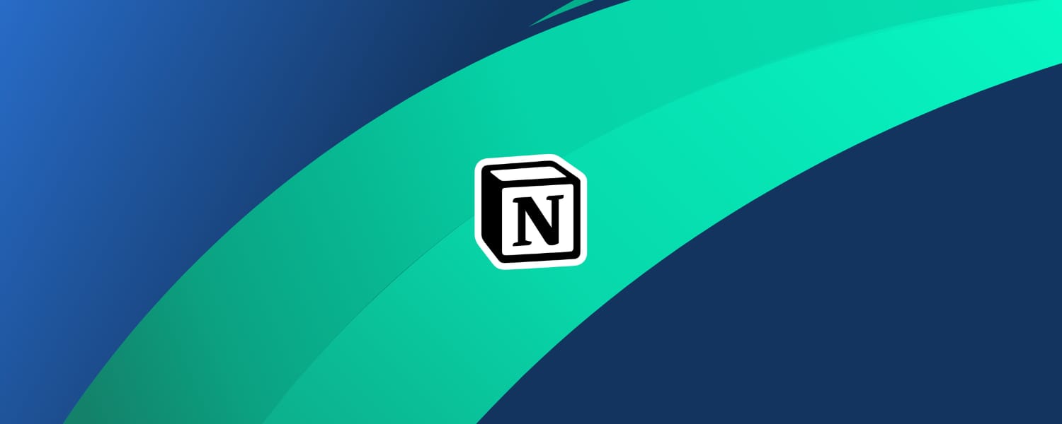노션 커버 관련 글의 헤더 이미지로, 파란색과 청록색 그라데이션 배경 위에 Notion 앱 로고가 표시되어 있습니다.