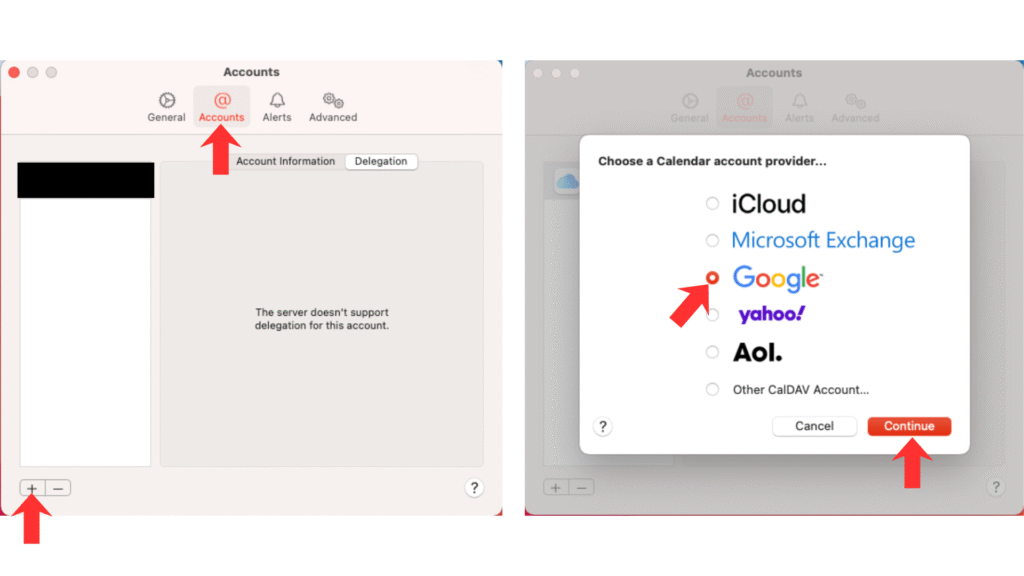 Mac에서 Google 캘린더를 Apple 캘린더와 동기화