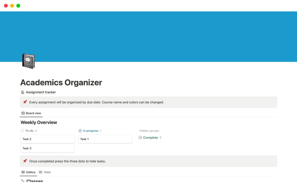 アジネイによるアカデミック・オーガナイザー・テンプレート