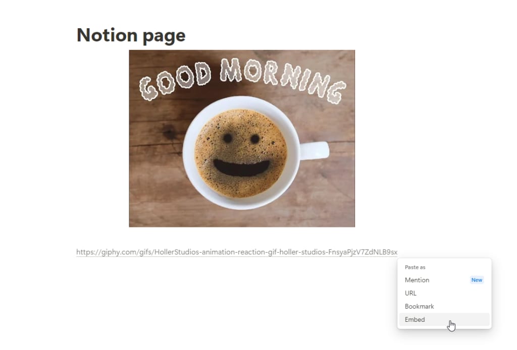 GIPHYのGIFをNotionに埋め込む