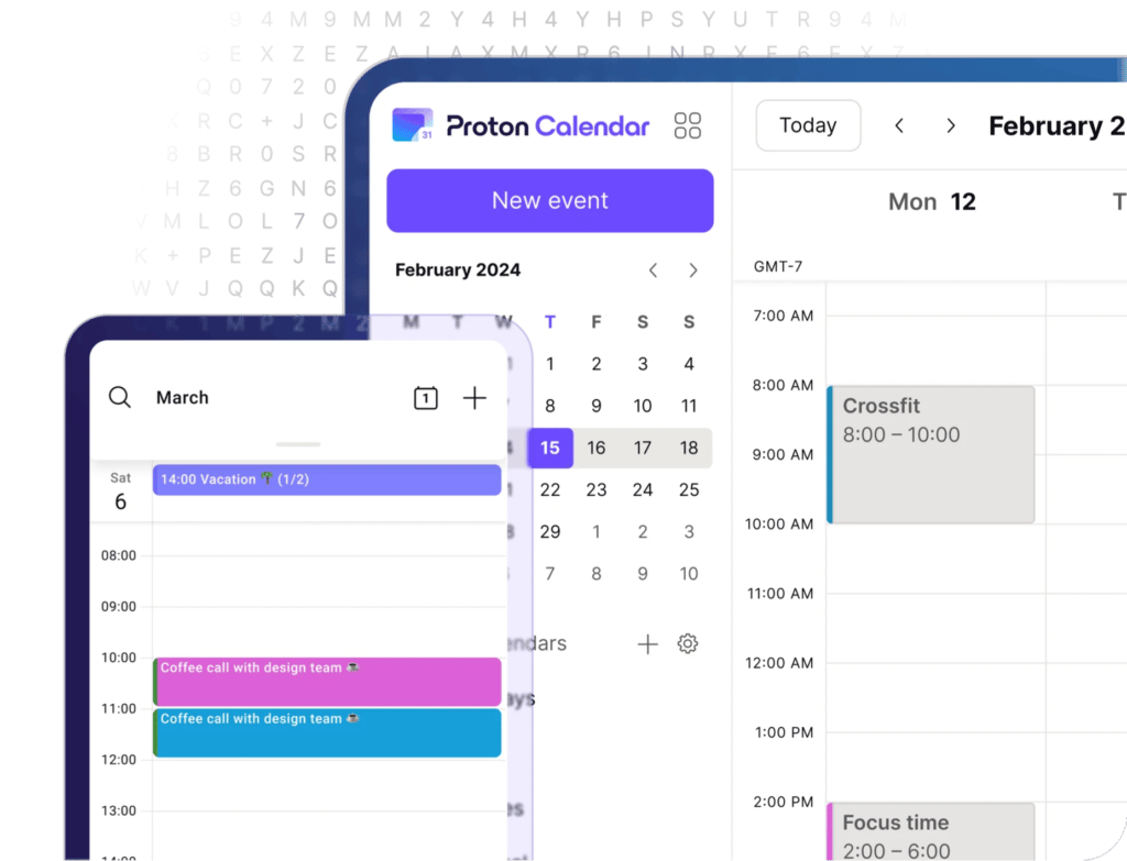 Proton Calendar 스크린샷