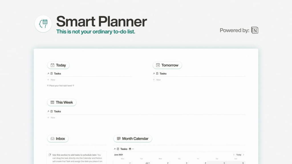 Smart Planner 템플릿 스크린샷