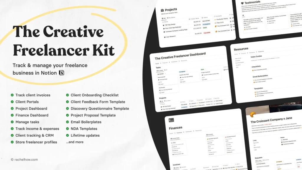The Creative Freelancer Kit 템플릿 스크린샷