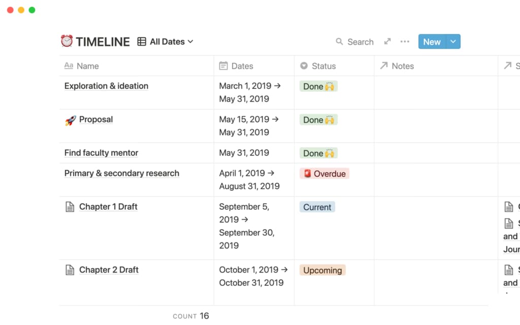 논문 일정, 작업, 연구 주제를 한눈에 정리할 수 있는 노션 논문 계획 템플릿입니다.