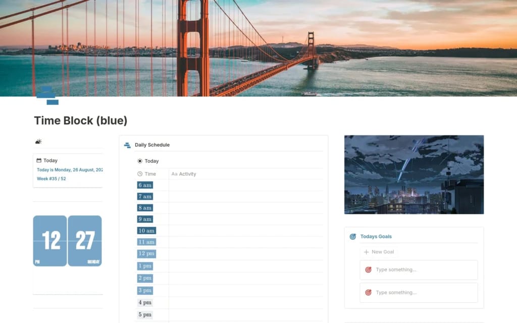 Joash의 Time Block 템플릿
