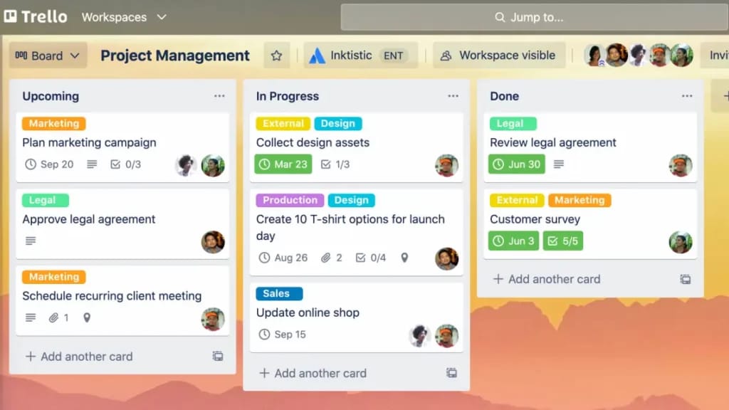 Trello 스크린샷