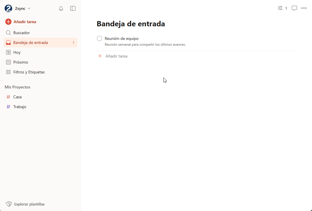 Establecer una tarea recurrente en Todoist en la propiedad Fecha de vencimiento.