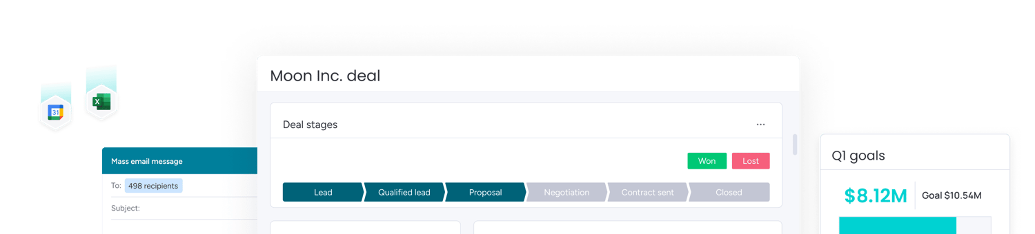 Monday.com CRM 인터페이스