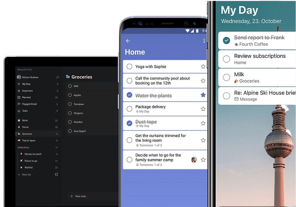 Microsoft To Do 스크린샷